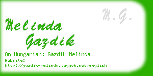 melinda gazdik business card